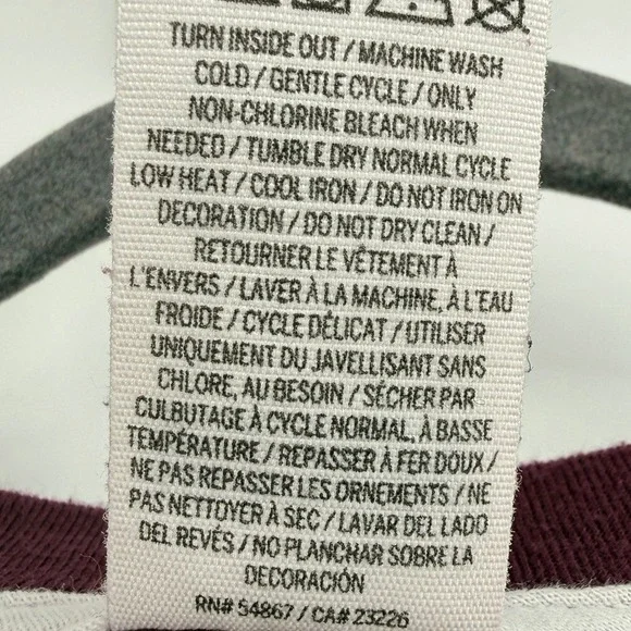 PINK Victoria's Secret Sequins V‎ Neck Long Sleeve Sweatshirt Burgundy XS - Picture 4 of 16